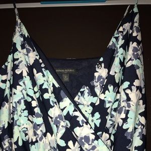 Banana Republic - Floral Print Faux Wrap Dress